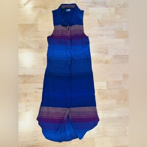Kavu Blue and Purple Striped Maxi Dress